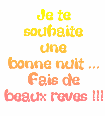 bonne nuit  ! ! !